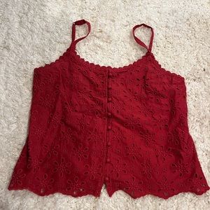Abercrombie & Fitch Red Tank Top